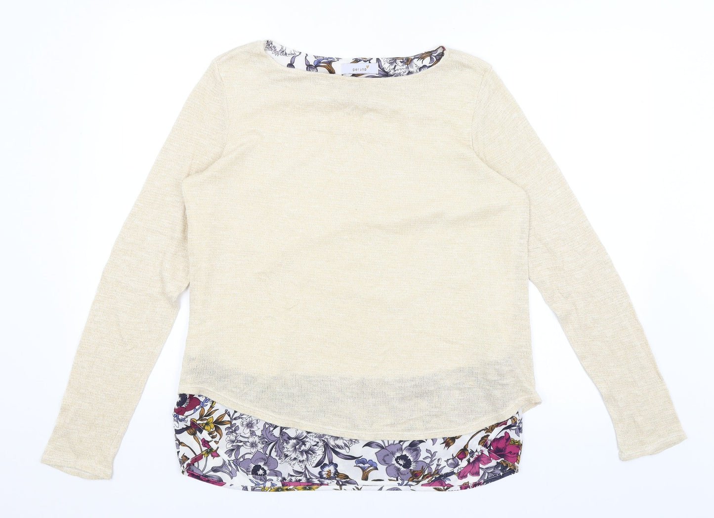 Per Una Womens Gold   Pullover Jumper Size 12