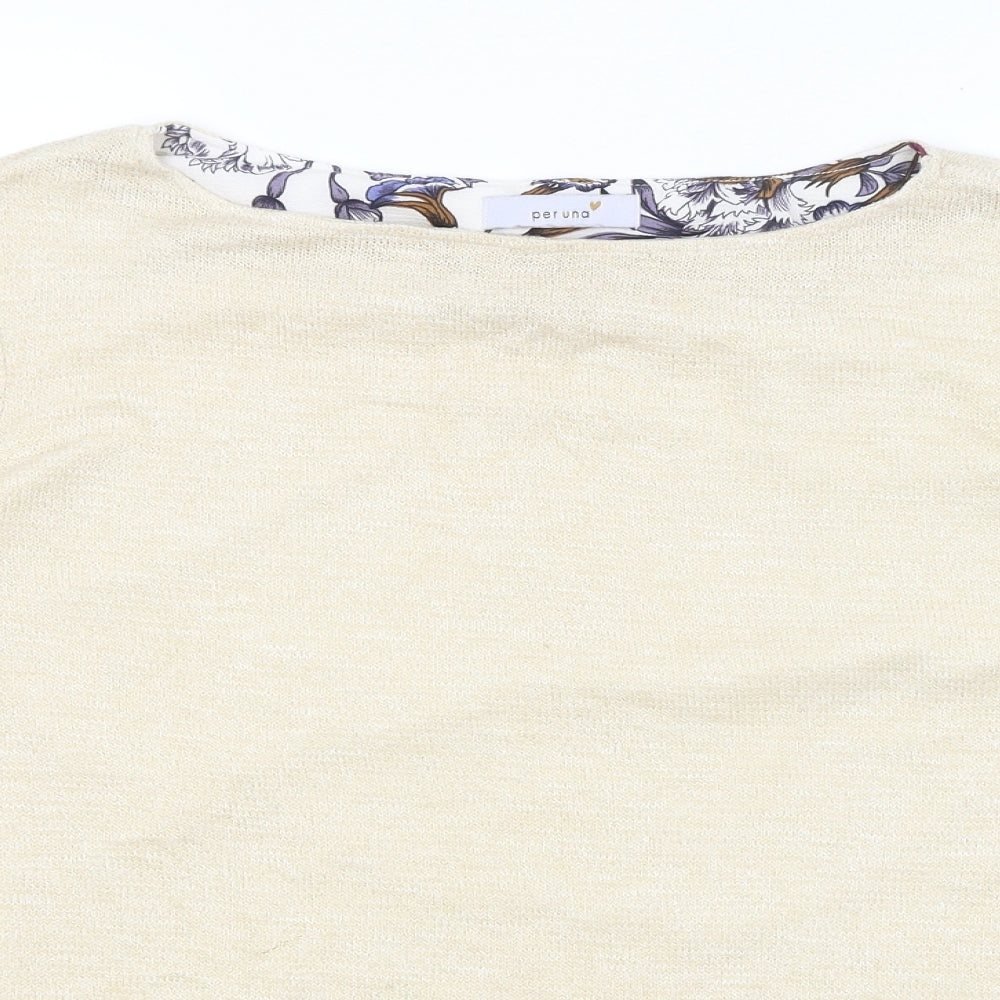 Per Una Womens Gold   Pullover Jumper Size 12