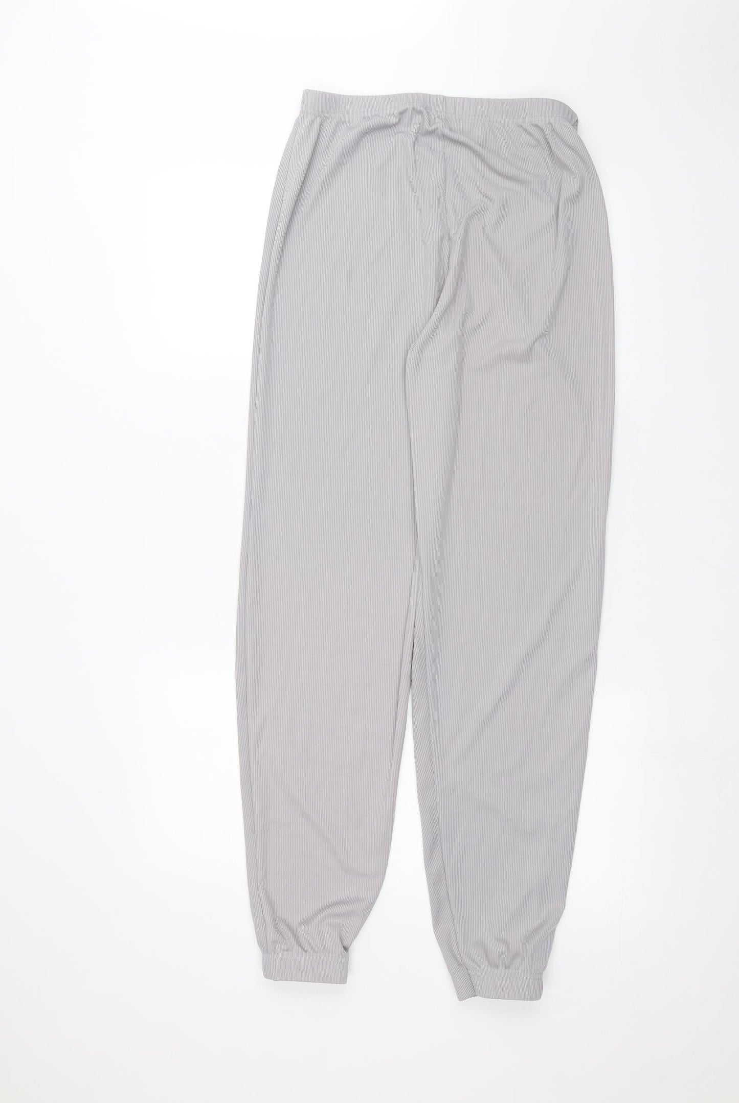 PRETTYLITTLETHING Womens Grey   Trousers  Size 10 L28 in