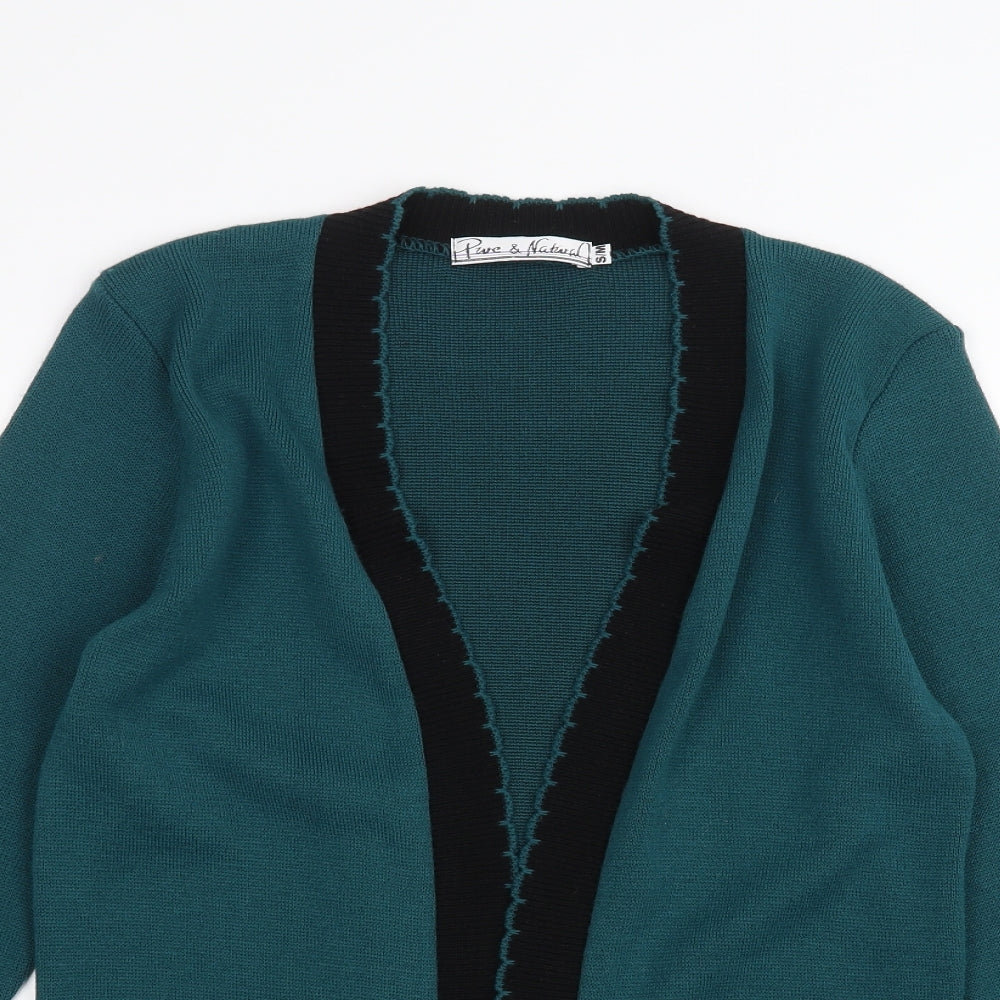 Pure & natural Womens Green   Cardigan Jumper Size S