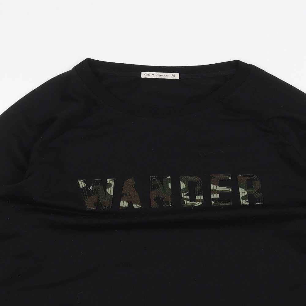 Garage Mens Black   Pullover Jumper Size M