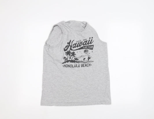 Primark Girls Grey   Basic Tank Size 13-14 Years