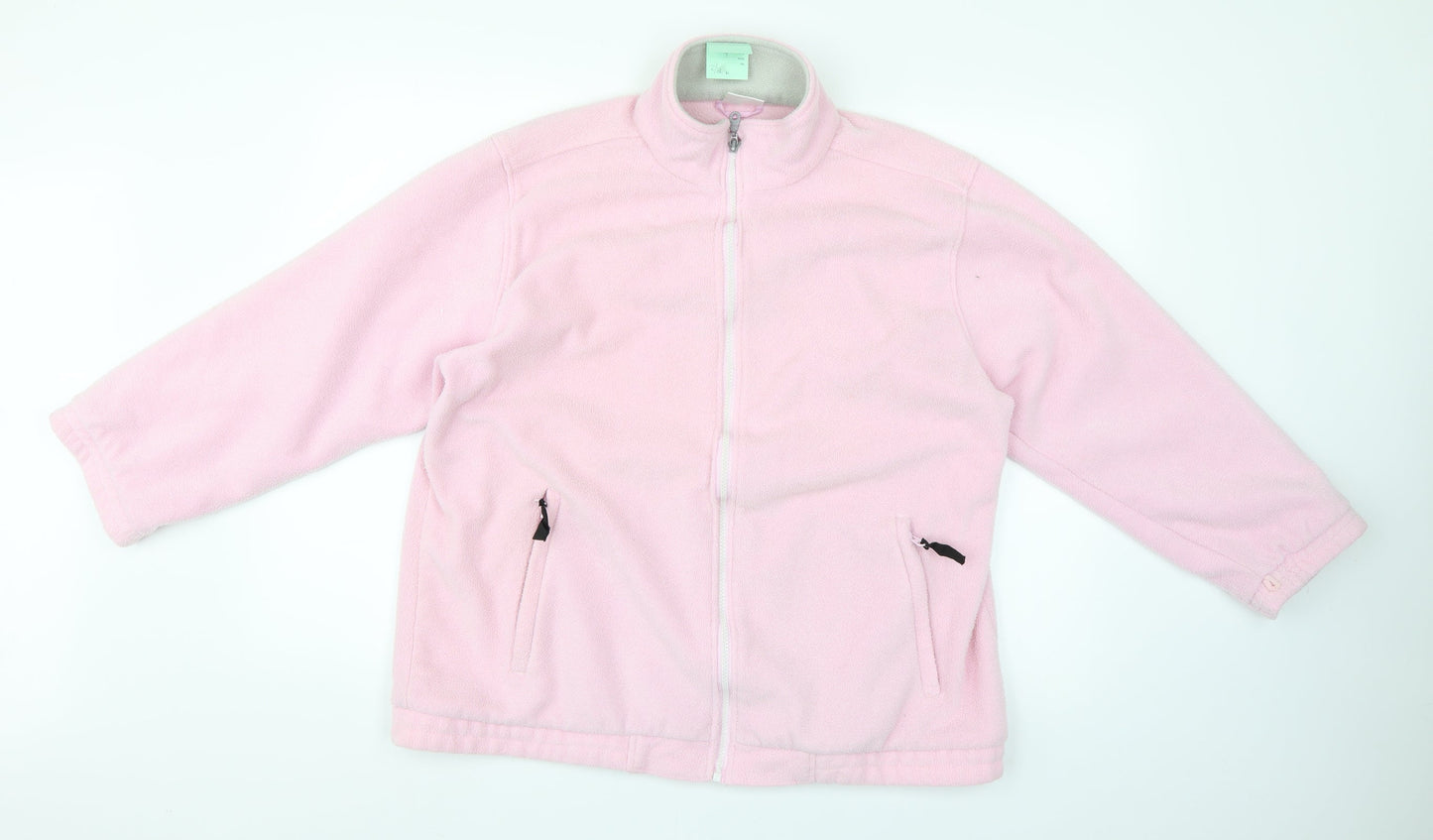 Preworn Womens Pink   Full Zip Jumper Size L