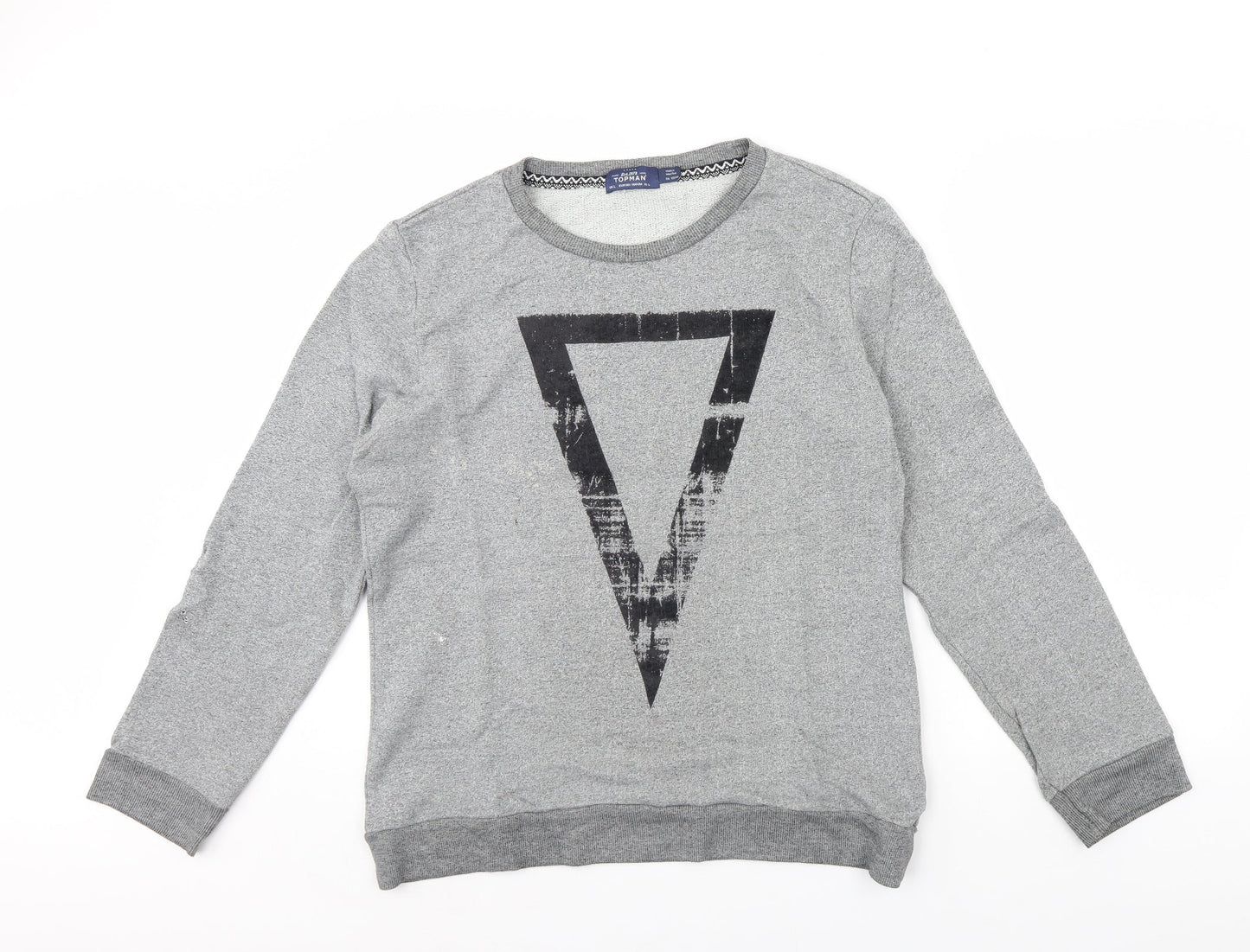 Topman Mens Grey   Pullover Jumper Size L