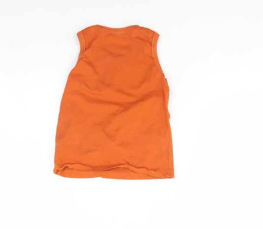 TU Girls Orange   Basic Tank Size 5 Years