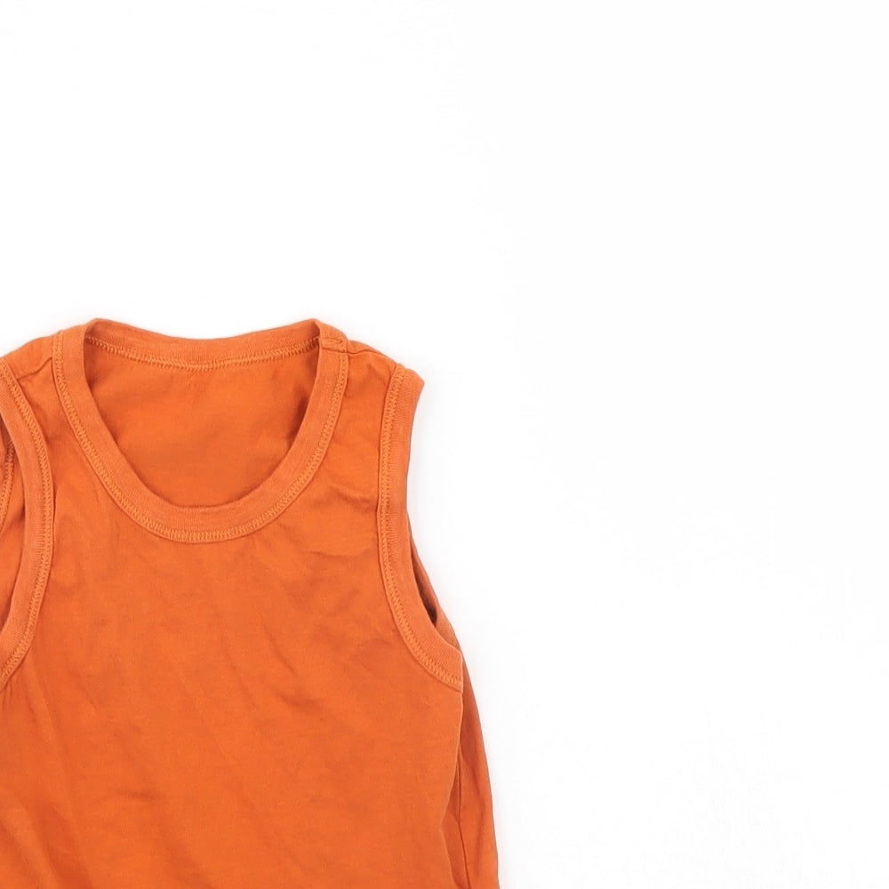TU Girls Orange   Basic Tank Size 5 Years