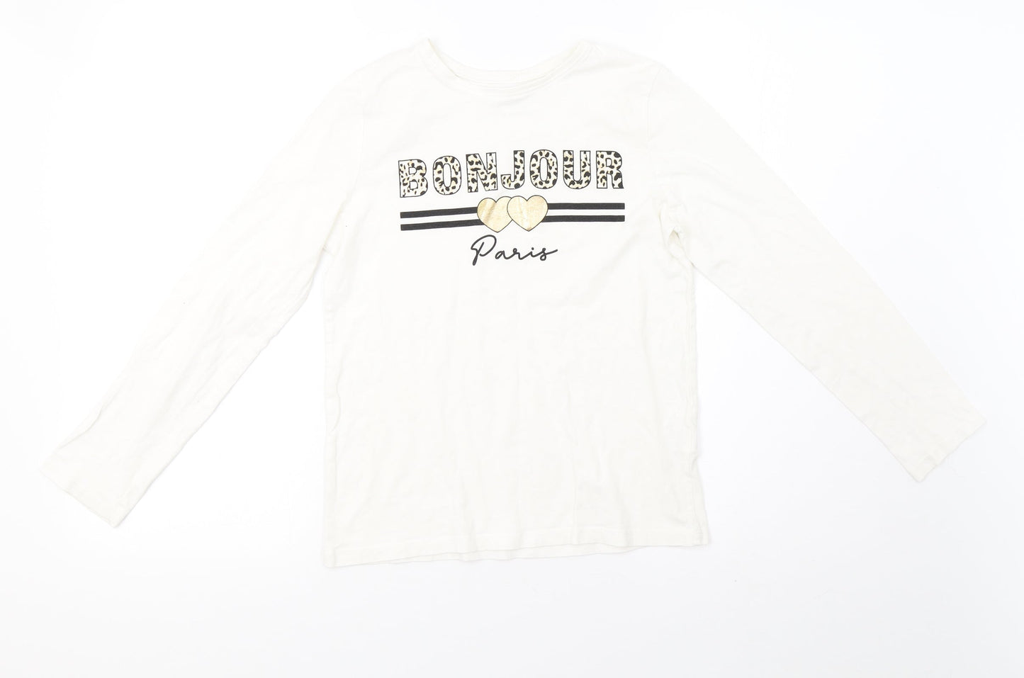 Primark Girls White   Pullover Sweatshirt Size 11-12 Years