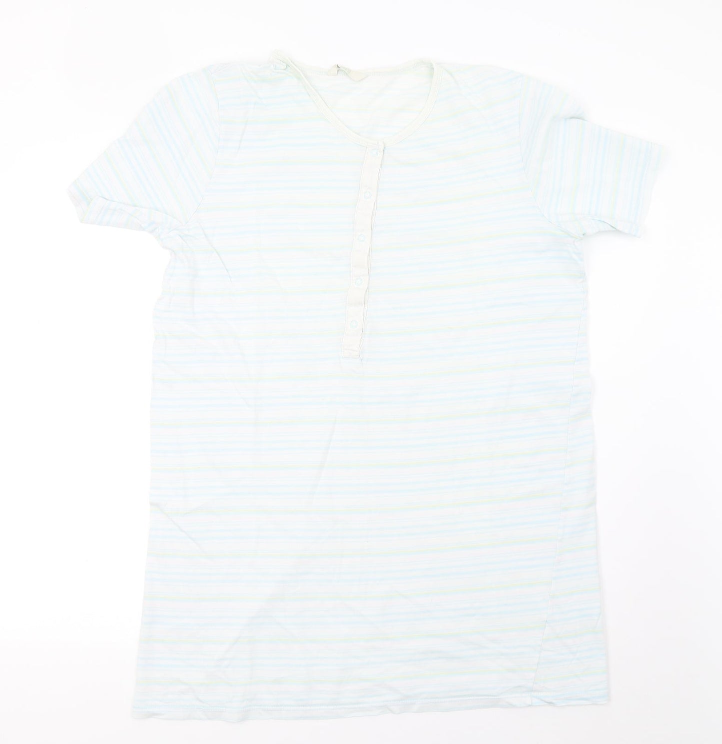 Marks and Spencer Womens Blue Striped  Top Pyjama Top Size 14