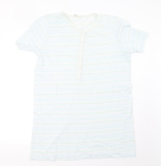 Marks and Spencer Womens Blue Striped  Top Pyjama Top Size 14