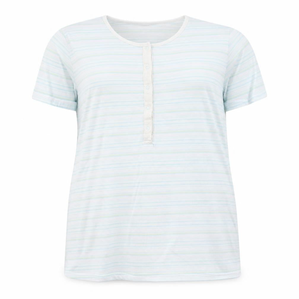 Marks and Spencer Womens Blue Striped  Top Pyjama Top Size 14