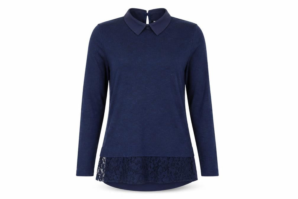 sainsburys Womens Blue  Knit Pullover Sweatshirt Size 16