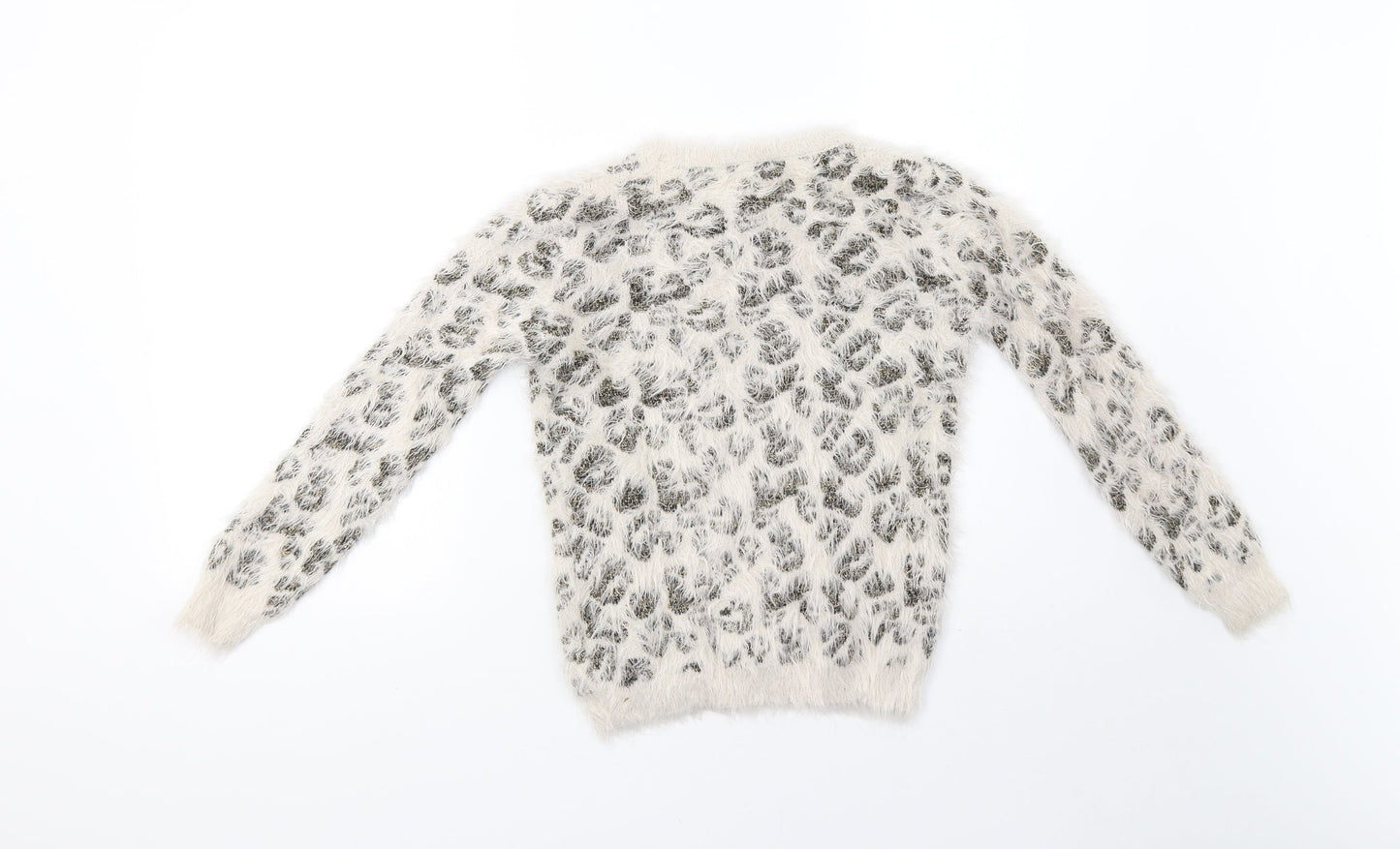 Primark Girls Brown Animal Print  Pullover Sweatshirt Size 10-11 Years