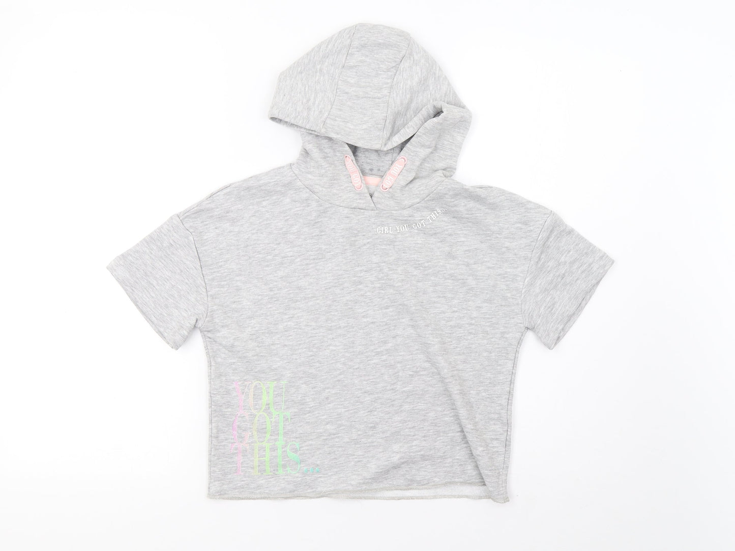 Primark Girls Grey   Pullover Hoodie Size 7-8 Years
