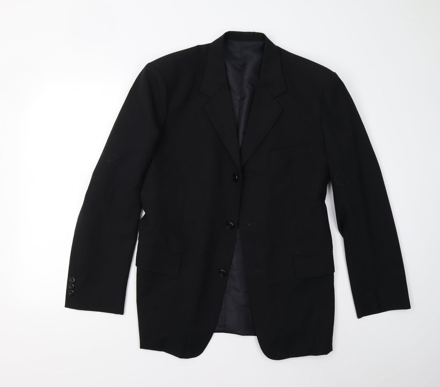 Preworn Mens Black   Jacket Suit Jacket Size 36