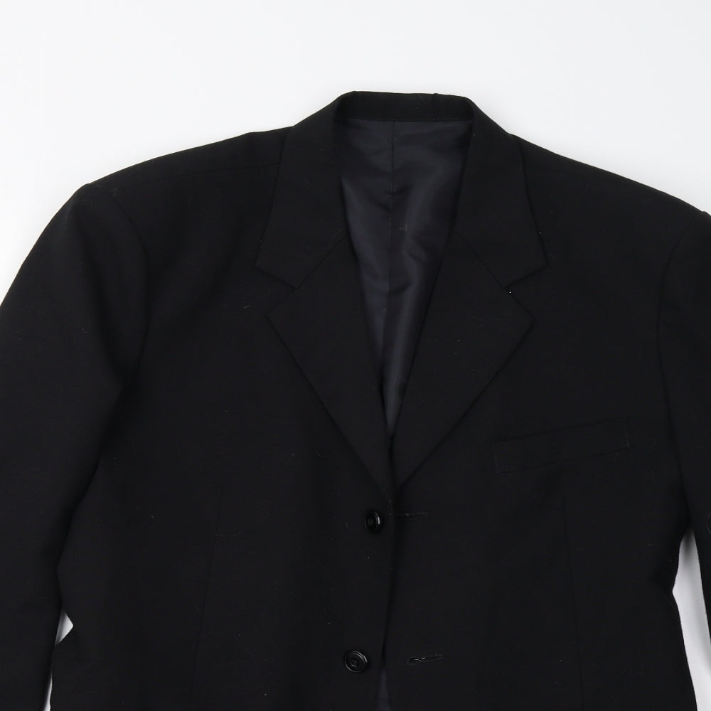 Preworn Mens Black   Jacket Suit Jacket Size 36