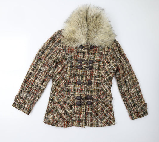 Per Una Womens Brown   Overcoat Coat Size S