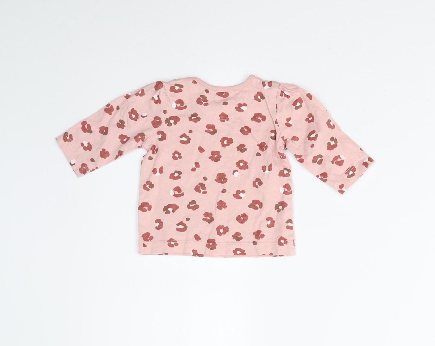 Nutmeg Baby Pink Floral  Basic T-Shirt Size 0-3 Months