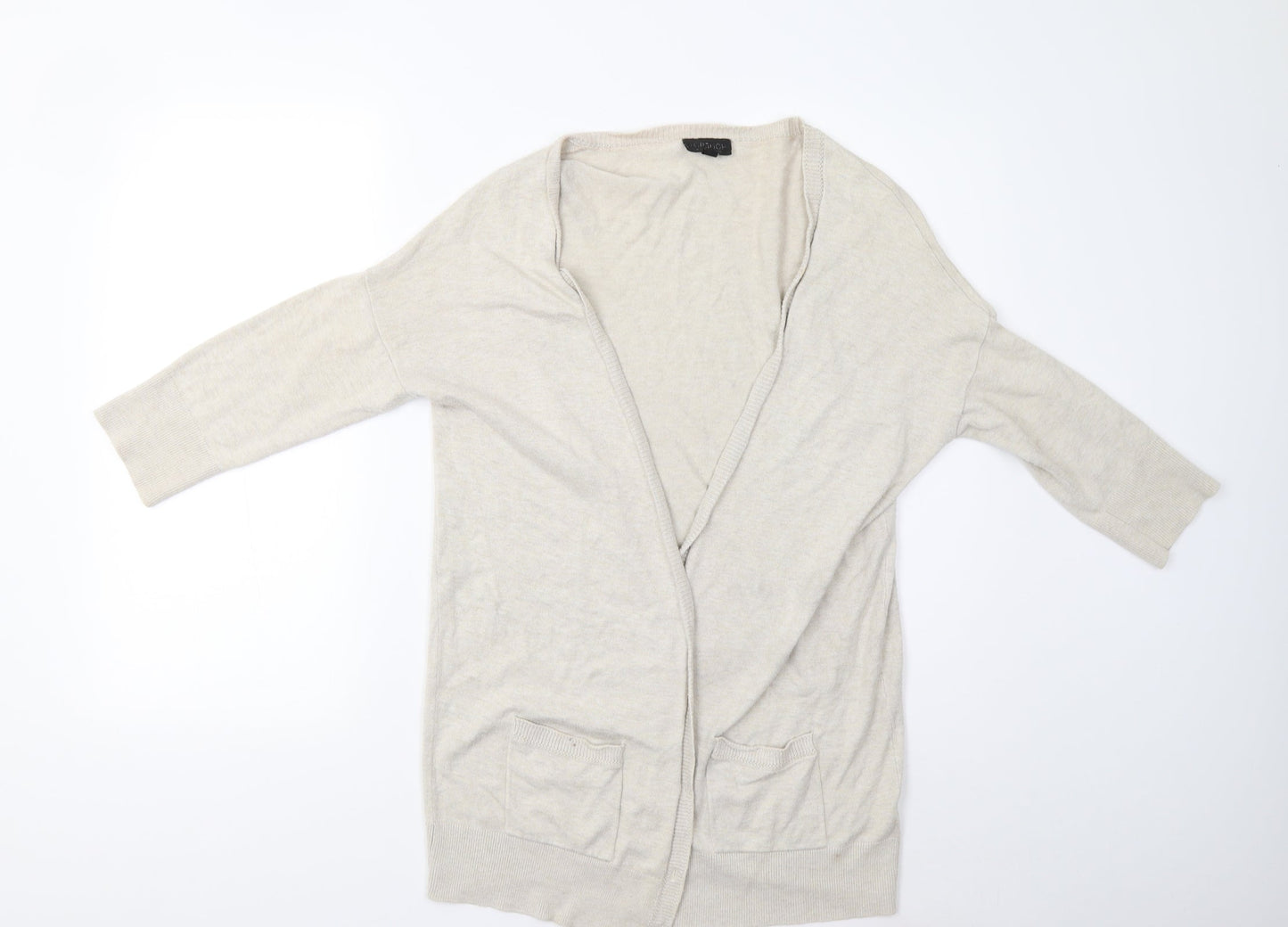 Topshop Womens Beige  Knit Cardigan Jumper Size 10