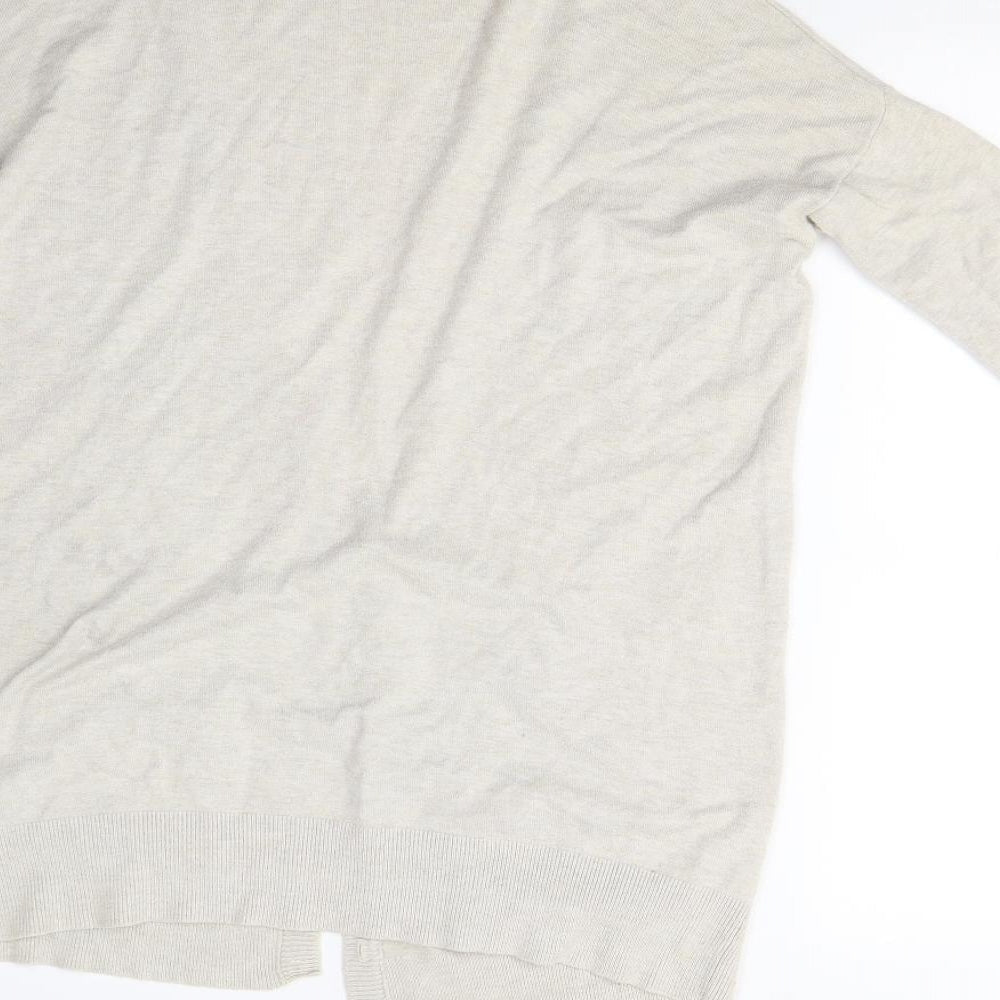 Topshop Womens Beige  Knit Cardigan Jumper Size 10