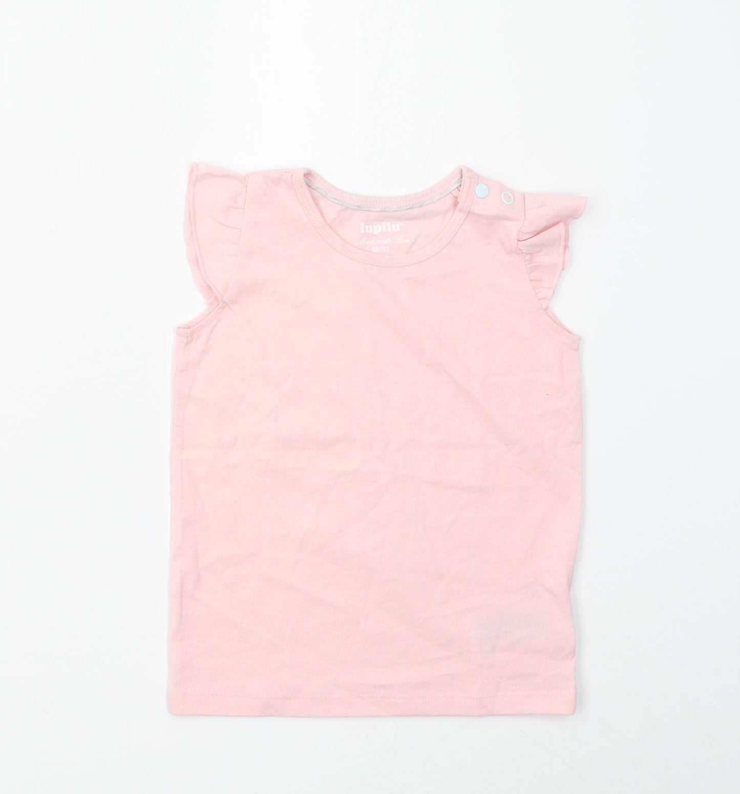 Lupila Girls Pink   Basic T-Shirt Size 12-18 Months