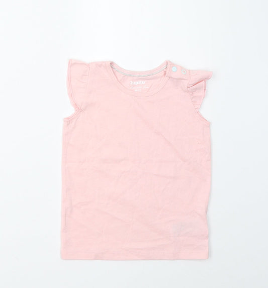 Lupila Girls Pink   Basic T-Shirt Size 12-18 Months