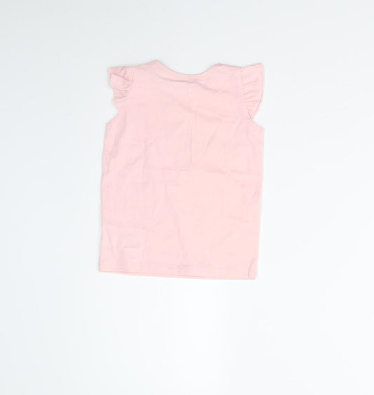 Lupila Girls Pink   Basic T-Shirt Size 12-18 Months