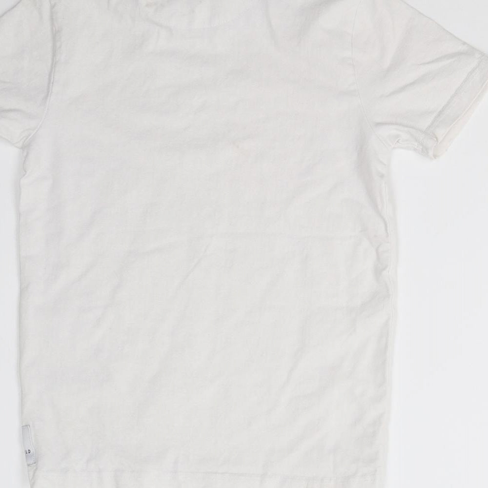 Holyfield Boys White   Basic T-Shirt Size 7-8 Years
