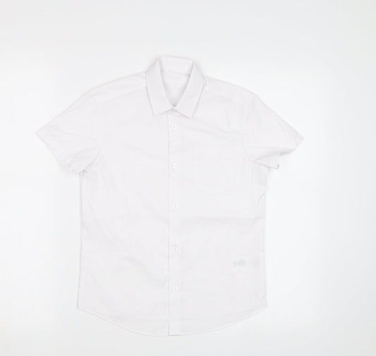 George Girls White   Basic Button-Up Size 7-8 Years