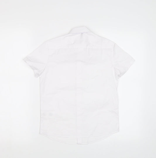 George Girls White   Basic Button-Up Size 7-8 Years