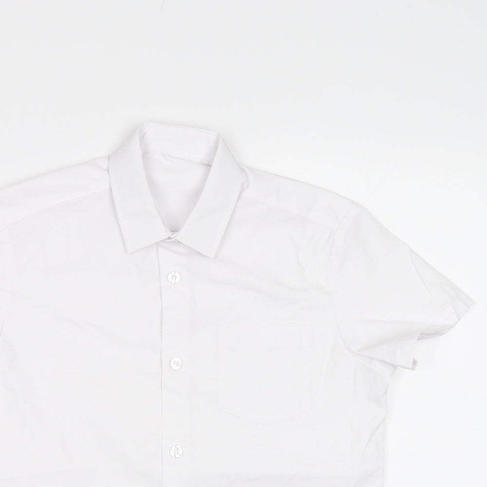 George Girls White   Basic Button-Up Size 7-8 Years