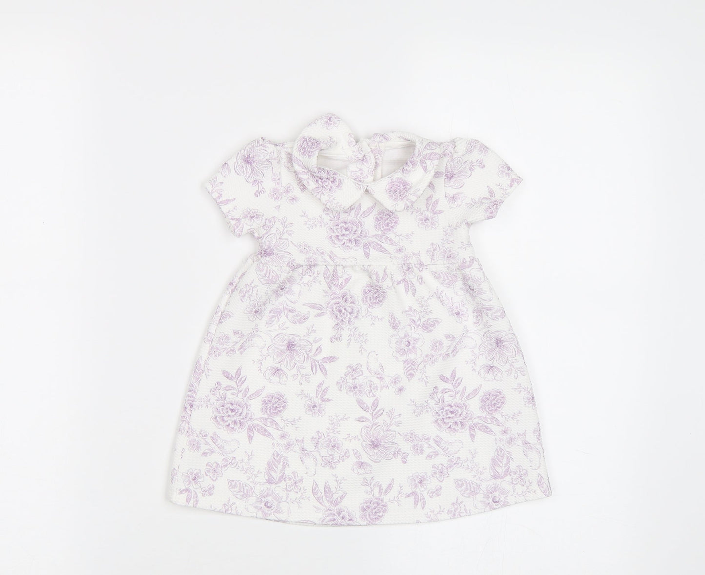 TU Baby White Floral  A-Line  Size 3-6 Months