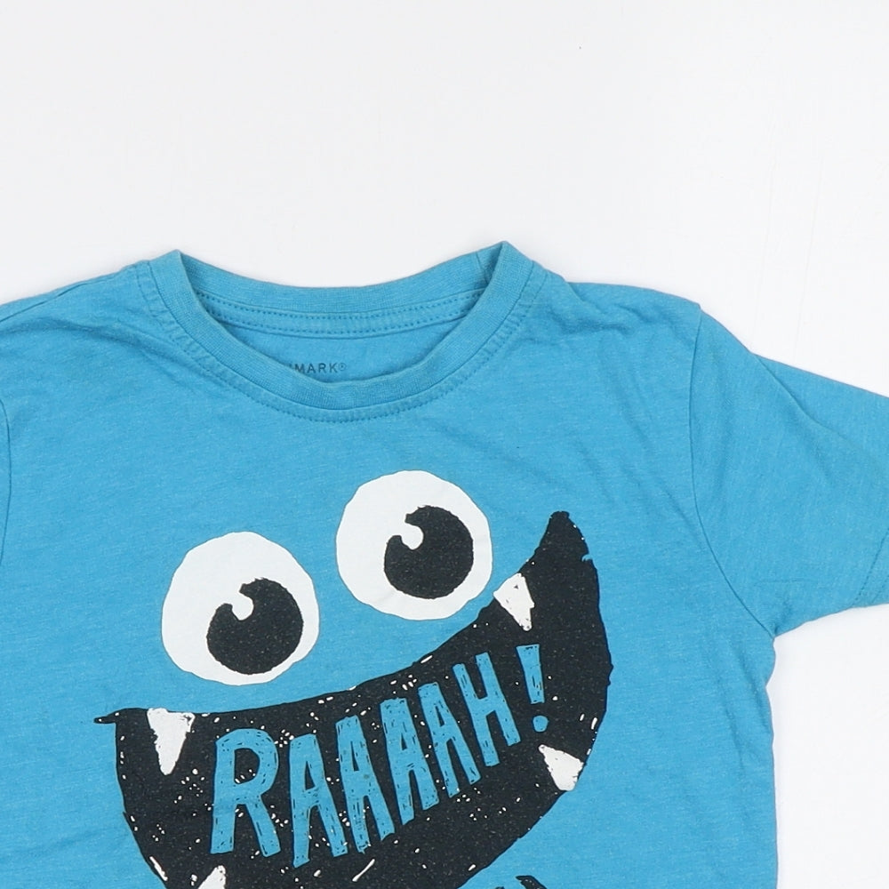 Primark Girls Blue   Basic T-Shirt Size 3-4 Years