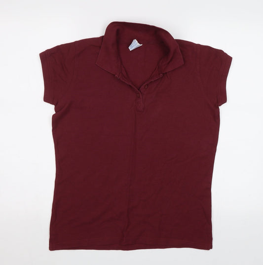 JHK Womens Purple   Basic Polo Size L