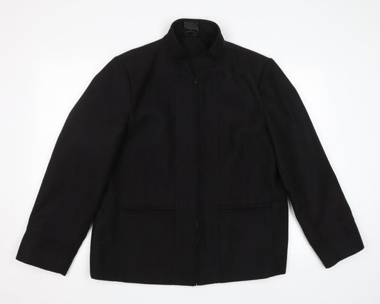 tg Womens Black   Overcoat Coat Size 20