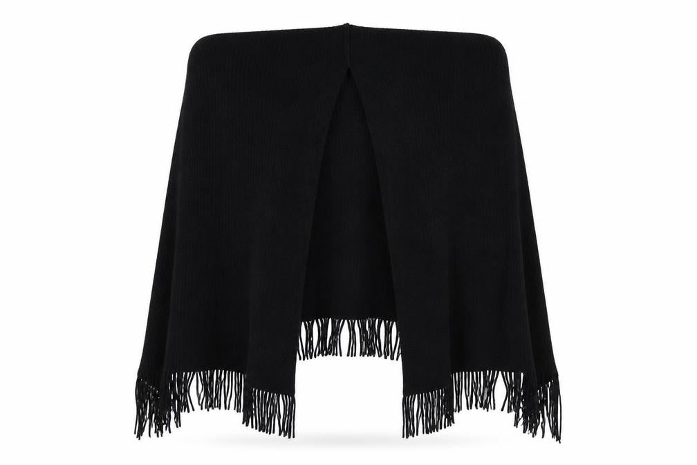 Preworn Womens Black   Cape Jumper One Size