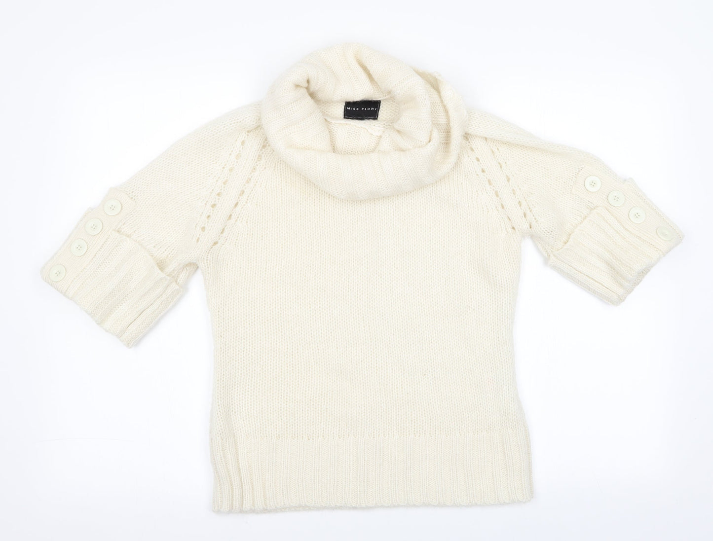 Miss Flori Womens Ivory   Pullover Jumper Size 14