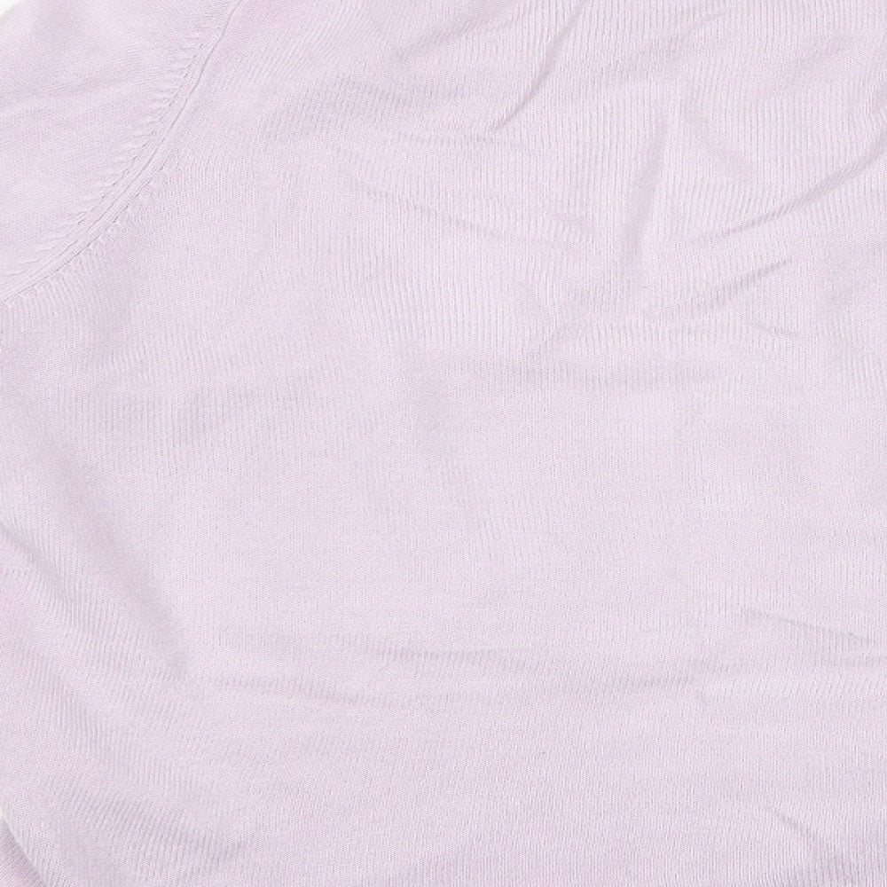 Marks and Spencer Womens Purple Floral  Cardigan Jumper Size 12