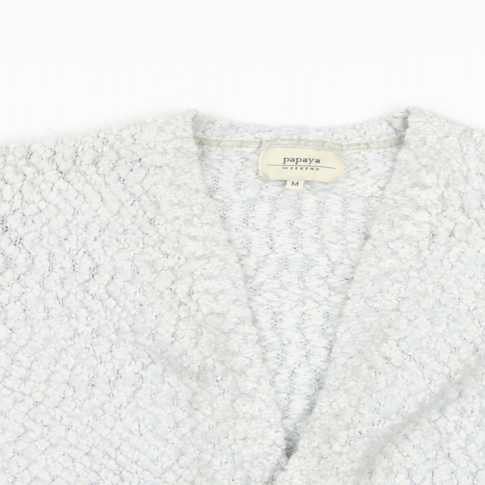 Papaya Womens Silver   Cardigan Jumper Size M