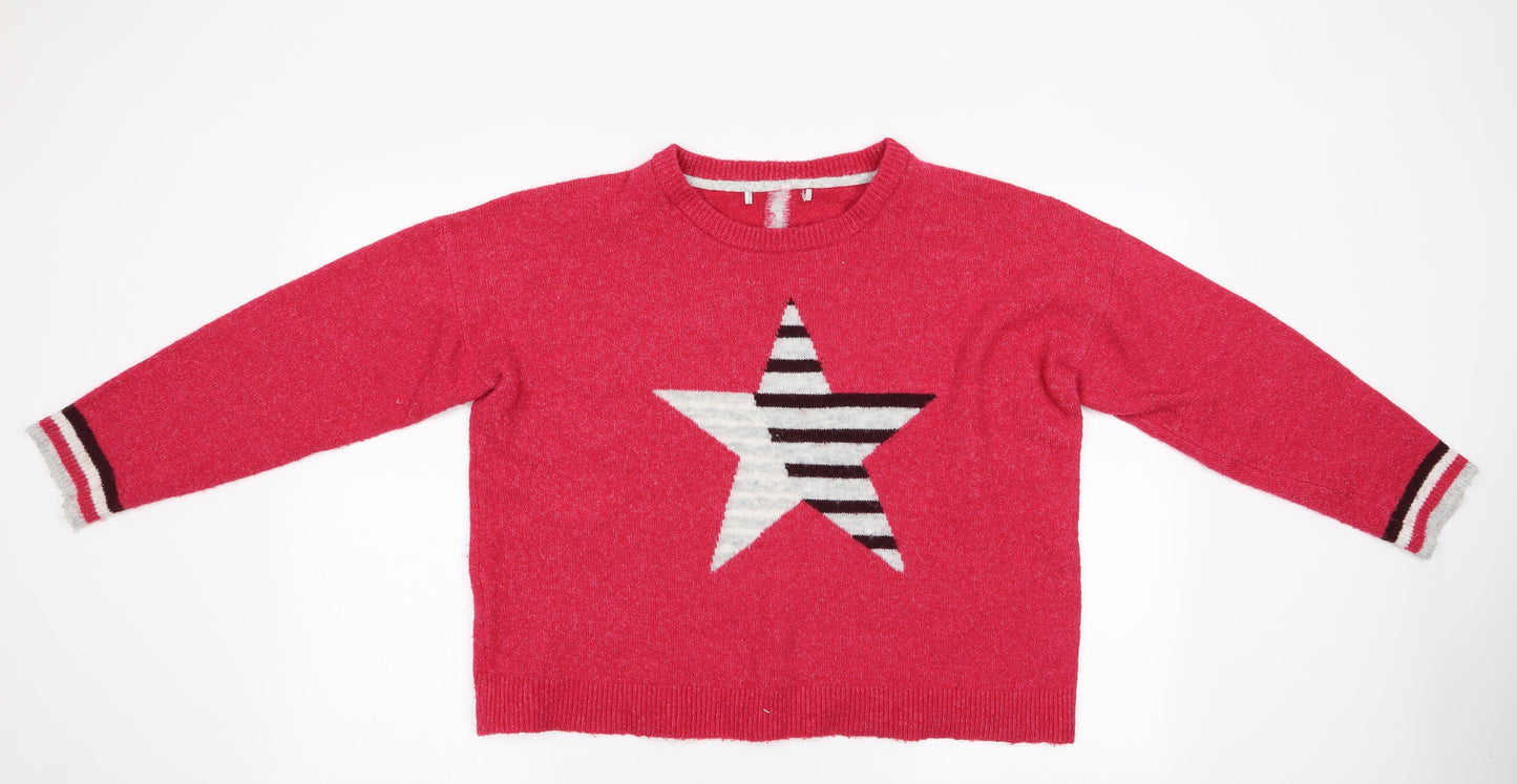 NEXT Womens Pink   Pullover Jumper Size M  - Start Print