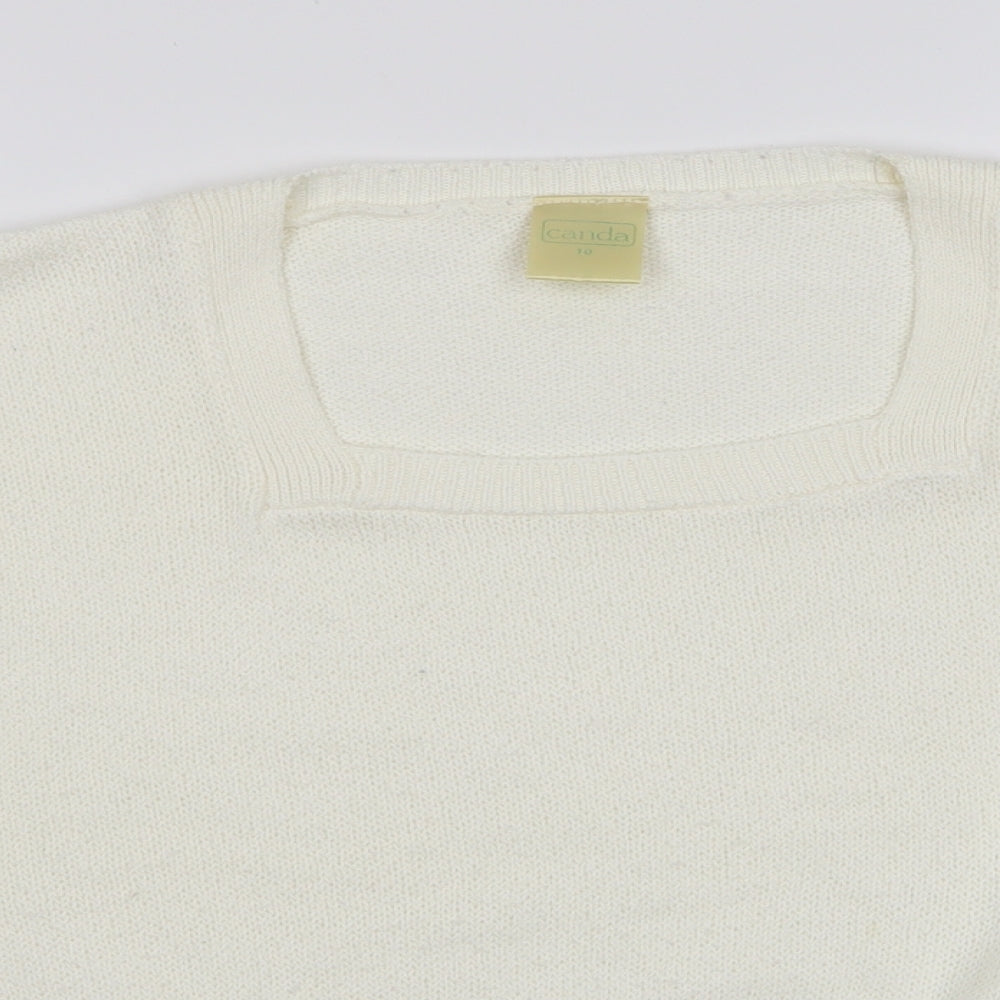 Canda Womens Ivory   Pullover Jumper Size 10