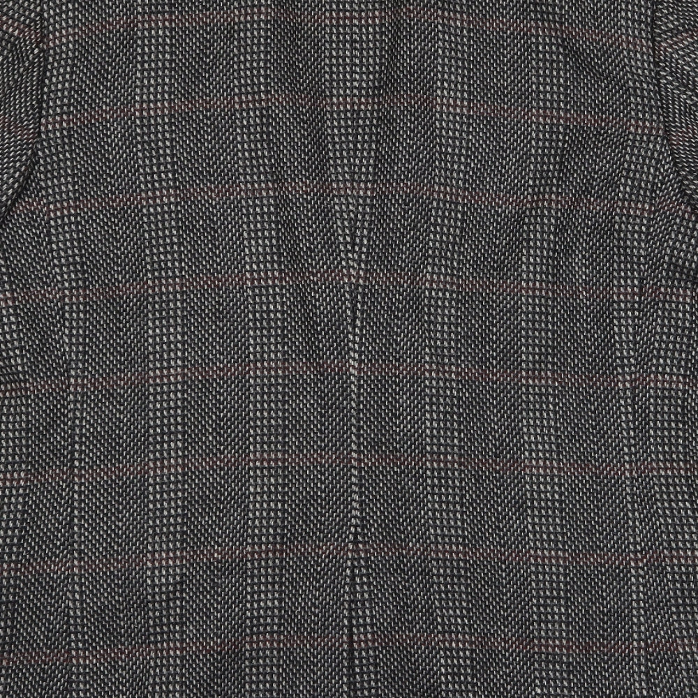 Nino Cerruti Mens Black Herringbone  Jacket Blazer