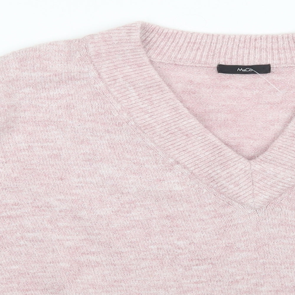 M&Co Womens Pink   Pullover Jumper Size 18