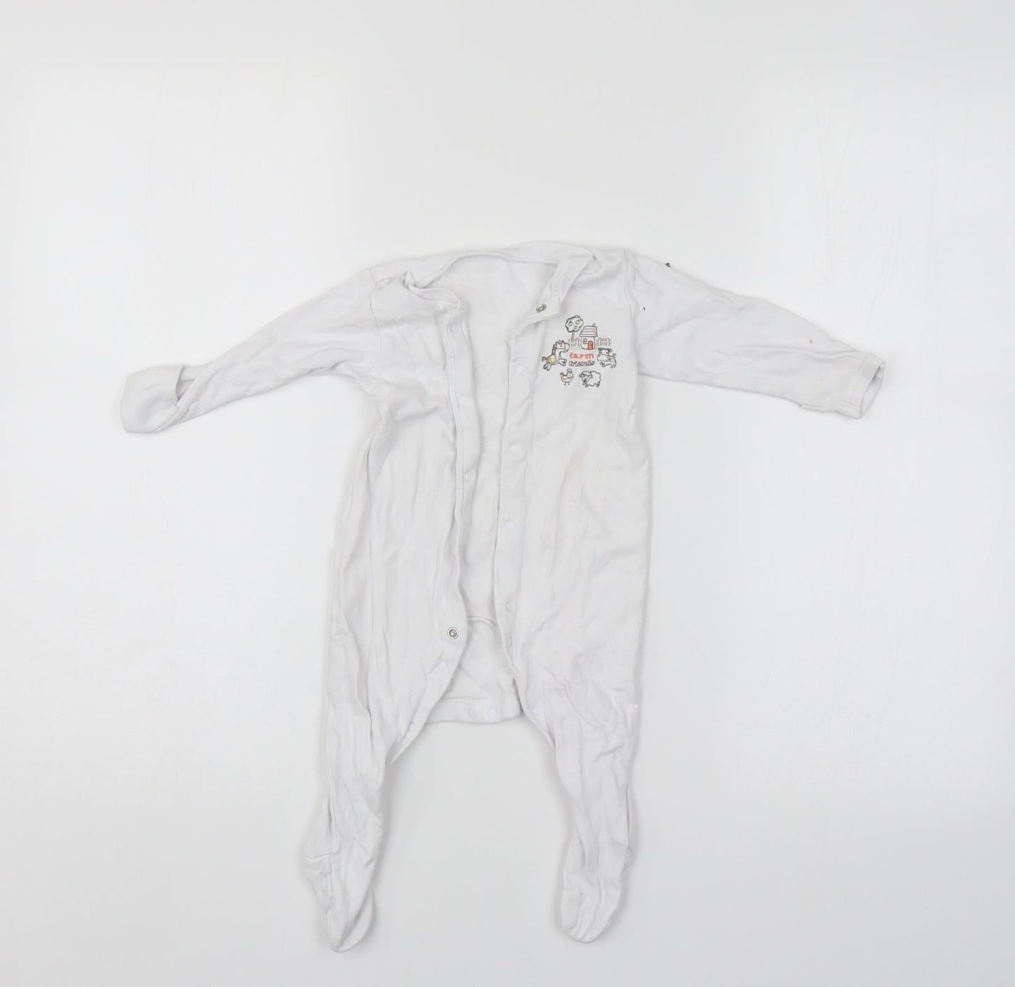 TU Baby White   Babygrow One-Piece Size 3-6 Months