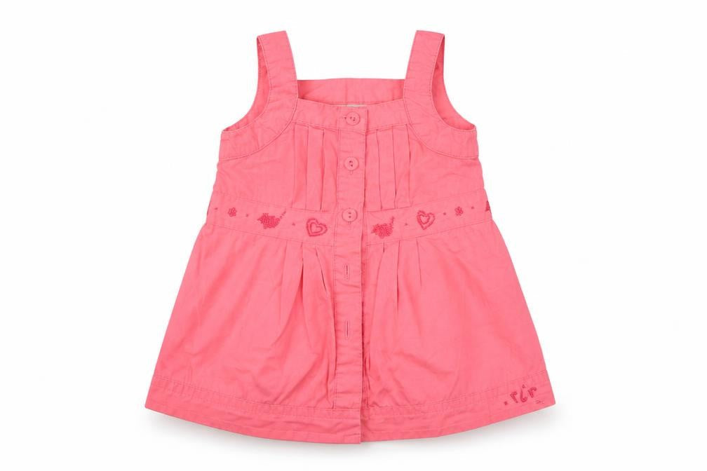 Front view of Rocha Little Rocha girls’ pink tank dress, size 0-3, months