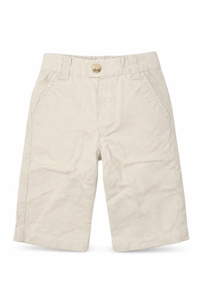 Front view of Next boys’ ivory cargo leggings, size 3-6, months
