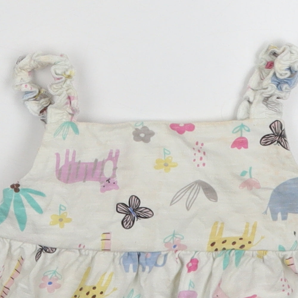 George Girls White   Basic Tank Size 2-3 Years  - Animals