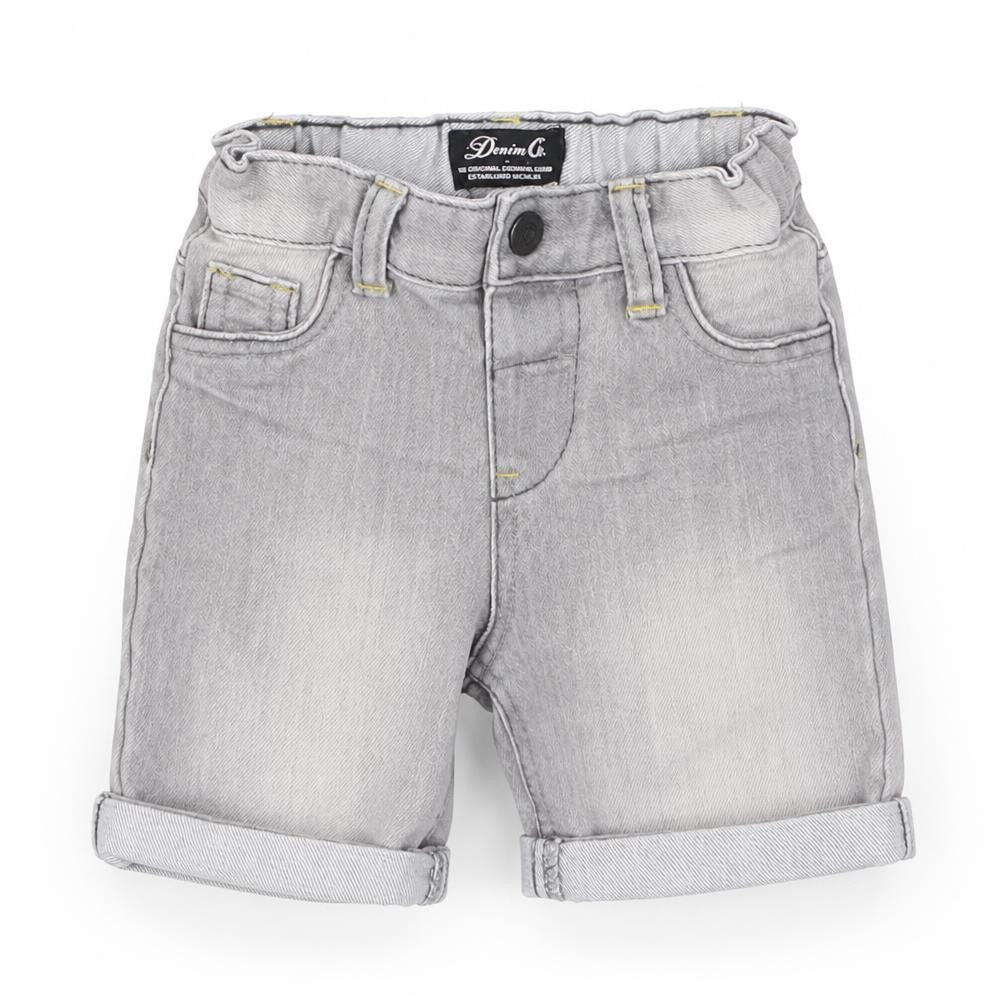 Front view of Denim Co boys’ grey denim cropped jeans, size 12-18, months