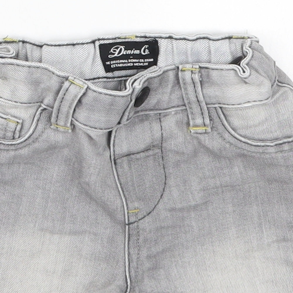 Denim Co Boys Grey  Denim Cropped Jeans Size 12-18 Months