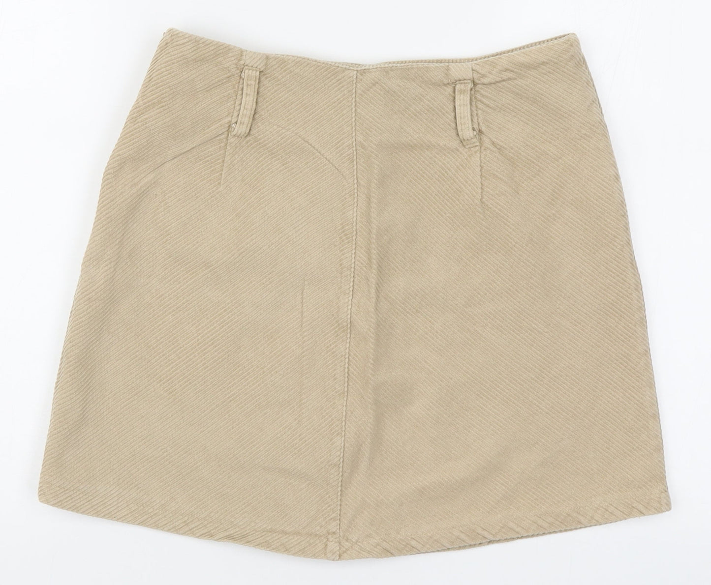 Denim Co Womens Beige  Corduroy Mini Skirt Size 10