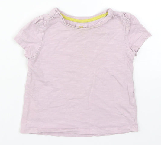 TU Girls Purple   Basic T-Shirt Size 2-3 Years
